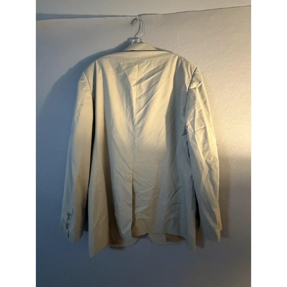 Brooks Brothers Suit Jacket Mens 42L Beige Cotton Brookscool Poplin Formal